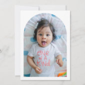 STELLA Minimalistische moderne 1e verjaardag uitno Kaart (Achterkant)