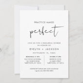 STELLA Minimalistische repetitie diner uitnodiging (Voorkant)