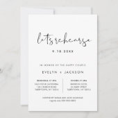 STELLA Minimalistische repetitie diner uitnodiging (Voorkant)