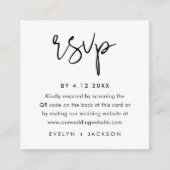 STELLA Minimalistische RSVP-kaart, QR-code invoege Informatiekaartje (Voorkant)