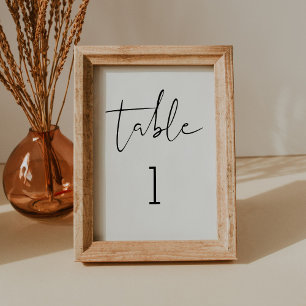 STELLA Minimalistische tafel nummer 5x7 Kaart