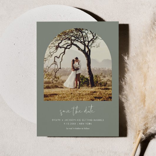 STELLA Moderne boog foto Bewaar de datum magneet s