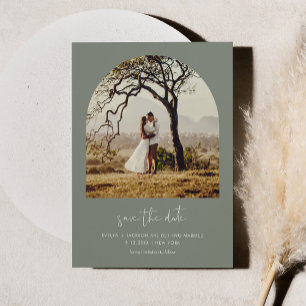 STELLA Moderne boog foto Bewaar de datum magneet s