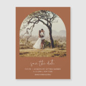 STELLA Moderne boog foto Bewaar de datum MagneSien (Voorkant)