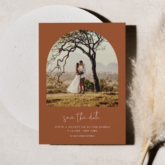 STELLA Moderne boog foto Bewaar de datum MagneSien