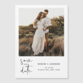 STELLA Moderne edgy foto Opslaan van de datum Magnetische Uitnodiging (Voorkant)