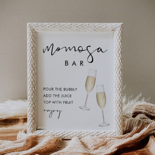 STELLA Momosa Bar Baby shower Teken Poster