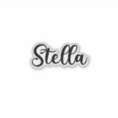 Stella Naam - Handgeschreven kalligrafie Sticker (Voorkant)