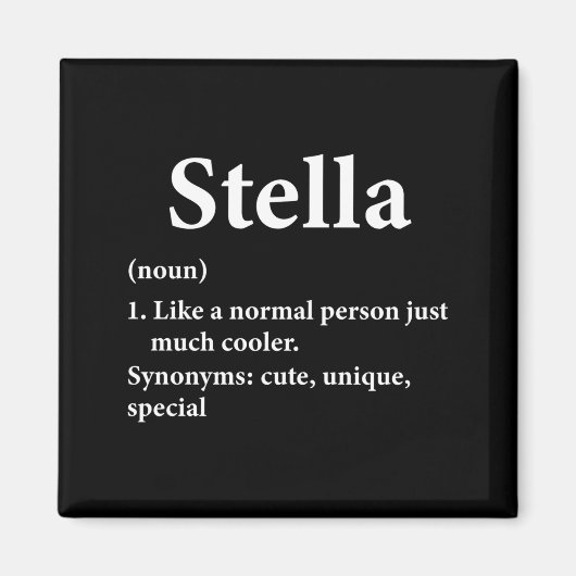 Stella Name Definition Funny D  Magneet (Voorkant)