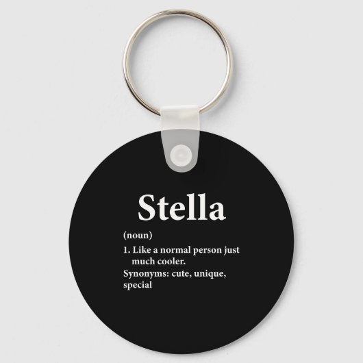 Stella Name Definition Funny D  Sleutelhanger (Voorkant)