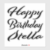 Stella Name Vorname black Sticker Geburtstag (Vel)