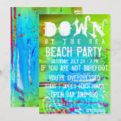 Stella neer door de Zee strandpartij Birthday Kaart (Voorkant / Achterkant)