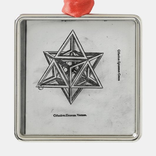 Stella octangula uit "De Divina Proportione" Metalen Ornament (Voorkant)