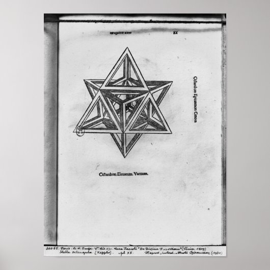 Stella octangula uit "De Divina Proportione" Poster (Voorkant)