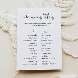 STELLA Oude vrouwen Tales Baby shower Game Kaart