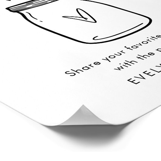 STELLA Ouderschap Tip Jar Sign Poster (Hoek)