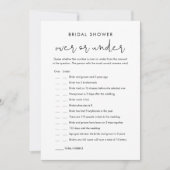 STELLA Over of Onder Vrijgezellenfeest Game Kaart (Voorkant)