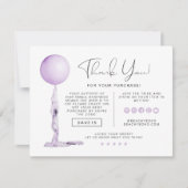 STELLA Paarse Party Ballon Business Bedankt Inv Kaart (Voorkant)