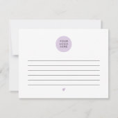 STELLA Paarse Party Ballon Business Bedankt Inv Kaart (Achterkant)