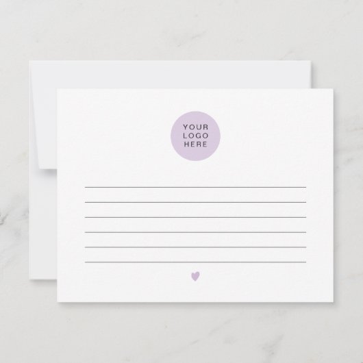 STELLA Paarse Party Ballon Business Bedankt Inv Kaart (Achterkant)