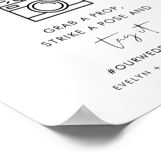 STELLA Photo Booth Trouwbord Poster (Hoek)