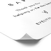 STELLA Pretzel Bar Trouwbord Poster (Hoek)