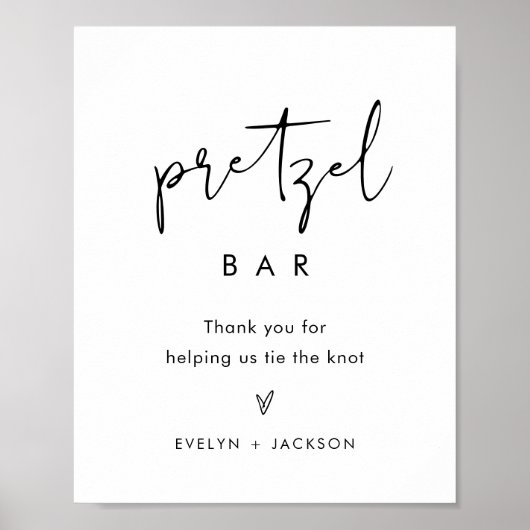 STELLA Pretzel Bar Trouwbord Poster (Voorkant)