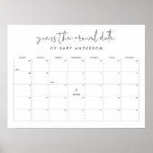 STELLA Raad de aankomstdatum Baby shower spel Poster (Voorkant)