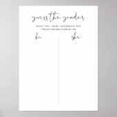 STELLA Raad het Gender Baby shower Poster (Voorkant)