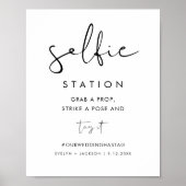 STELLA Selfie Station Foto Booth Trouwbord Poster (Voorkant)