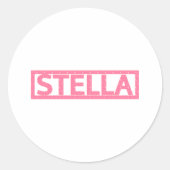 Stella Stamp Ronde Sticker (Voorkant)