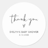 STELLA Sweet Thank You Favor 3" (vel van 6) Ronde Sticker (Voorkant)