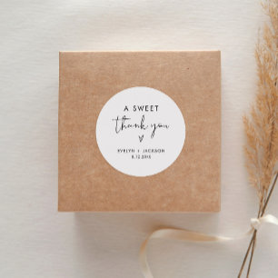 STELLA Sweet Thank You Favor 3" (vel van 6) Ronde Sticker