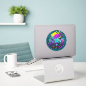 Stella & Taj Dawg  Sticker (Laptop op bureau)