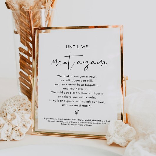 STELLA Trouwbord 'In Loving Memory' Poster