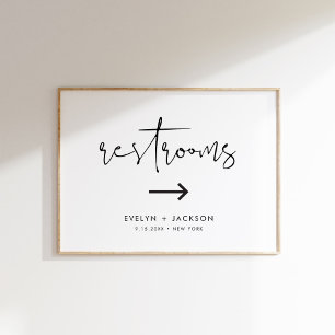 STELLA Trouwlocatie Toiletten Deze Kant Uit Pijl Poster
