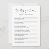 STELLA Twintig vragen over de bruid spel Kaart (Voorkant)