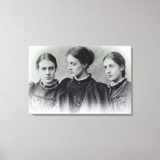 Stella, Vanessa en Virginia Stephen, c.1896 Canvas Afdruk (Voorkant)