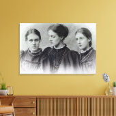 Stella, Vanessa en Virginia Stephen, c.1896 Canvas Afdruk (Insitu (Woonkamer))
