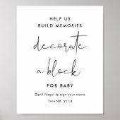 STELLA Versier een Baby blokteken Poster (Voorkant)