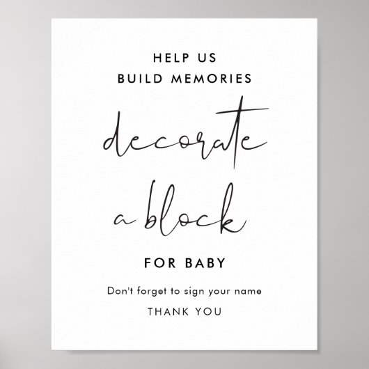 STELLA Versier een Baby blokteken Poster (Voorkant)