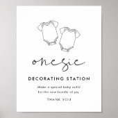 STELLA Versier een Baby Outfit Bodysuitt Sign Poster (Voorkant)