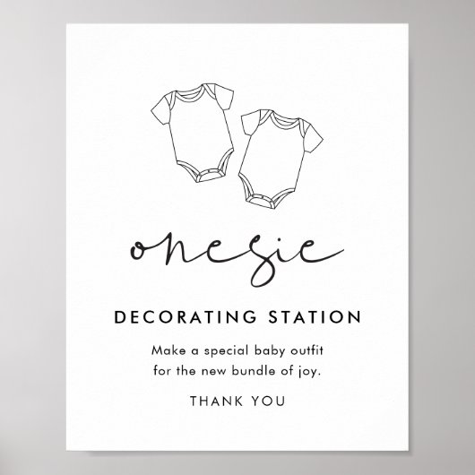 STELLA Versier een Baby Outfit Bodysuitt Sign Poster (Voorkant)