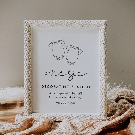 STELLA Versier een Baby Outfit Bodysuitt Sign Poster