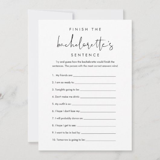 STELLA Voltooi het vrijgezellenspel Kaart (Voorkant)