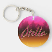 Stella Vorname Name golden pink Schlüsselanhänger Sleutelhanger (Voorkant)