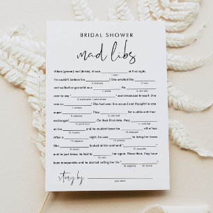 STELLA Vrijgezellenfeest Libs, Vul het Spel Blanks Kaart