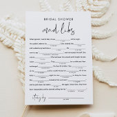 STELLA Vrijgezellenfeest Libs, Vul het Spel Blanks Kaart