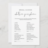 STELLA Wat is er op uw telefoon bruids spel Kaart (Voorkant)