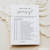 STELLA Wat zei de bruidegom bruids spel Kaart